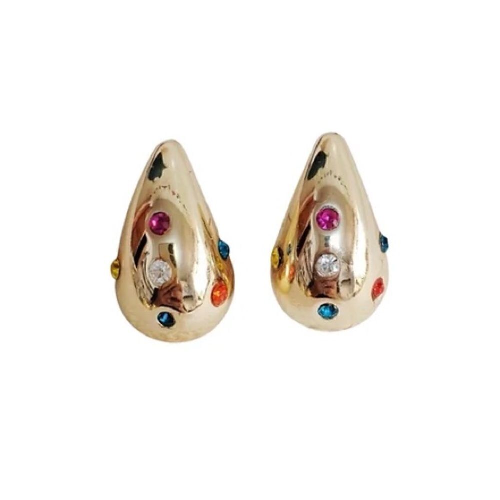 Diamond geo earrings N350